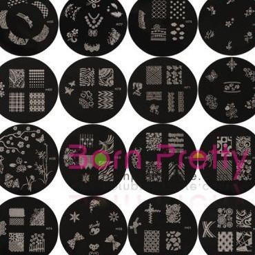 BORNPRETTYSTORE - 16 pcs New Design Nail Art Stamp Template (www.bornprettystore.com)